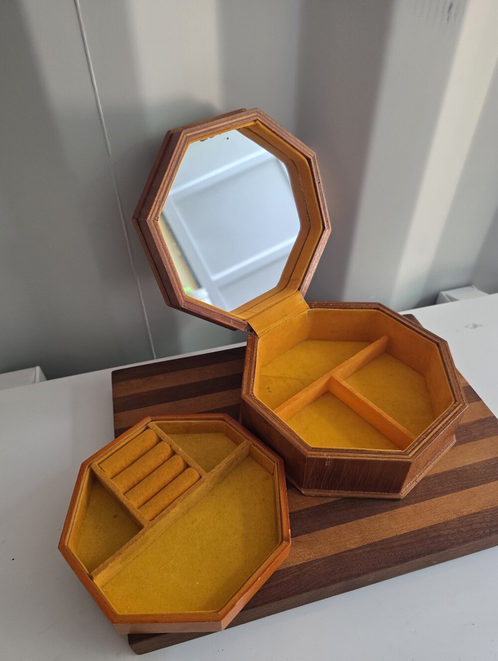 Vintage Rattan Jewelry Box